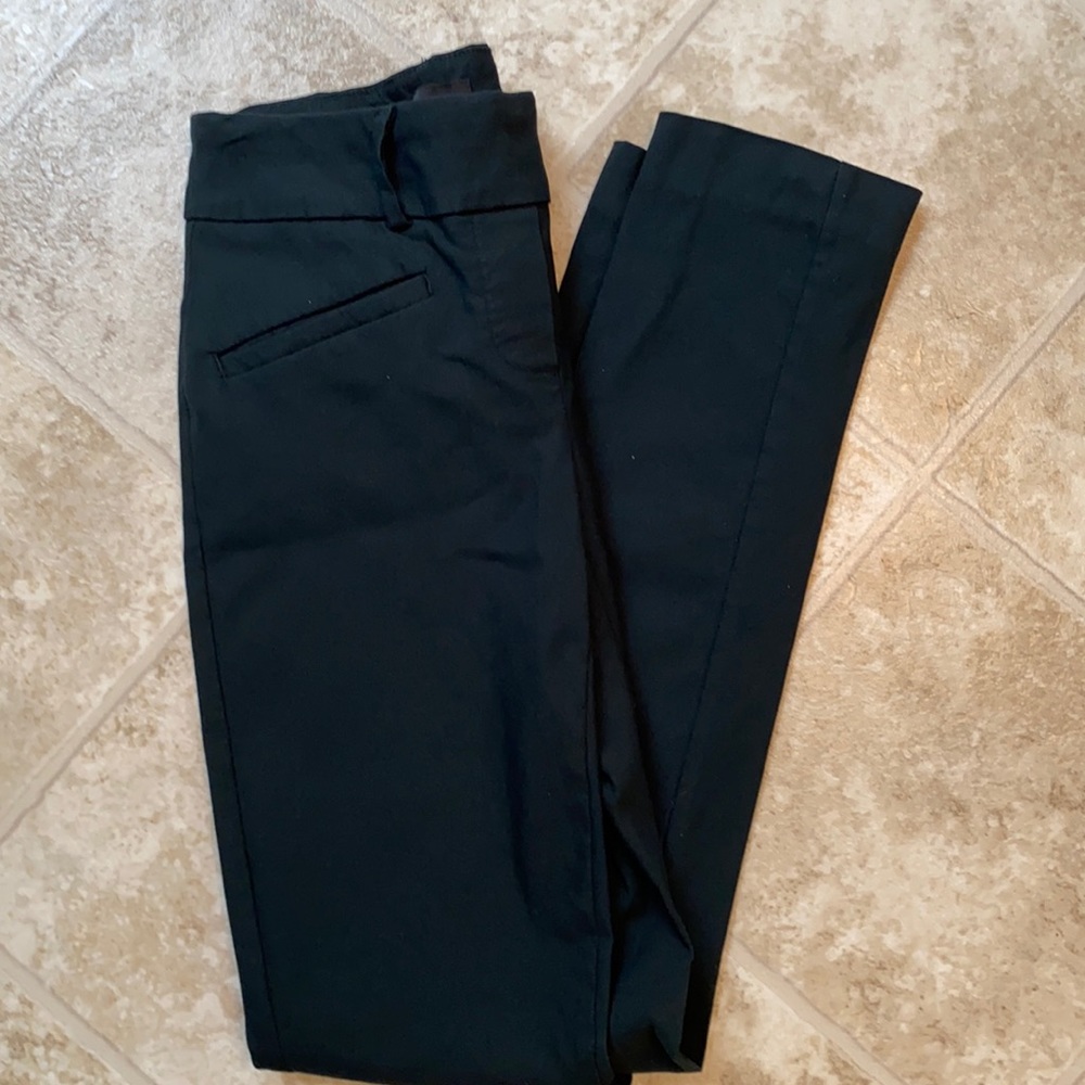 Reitmans Iconic Slim Leg Dark Green Dress Pant Sz 0P
